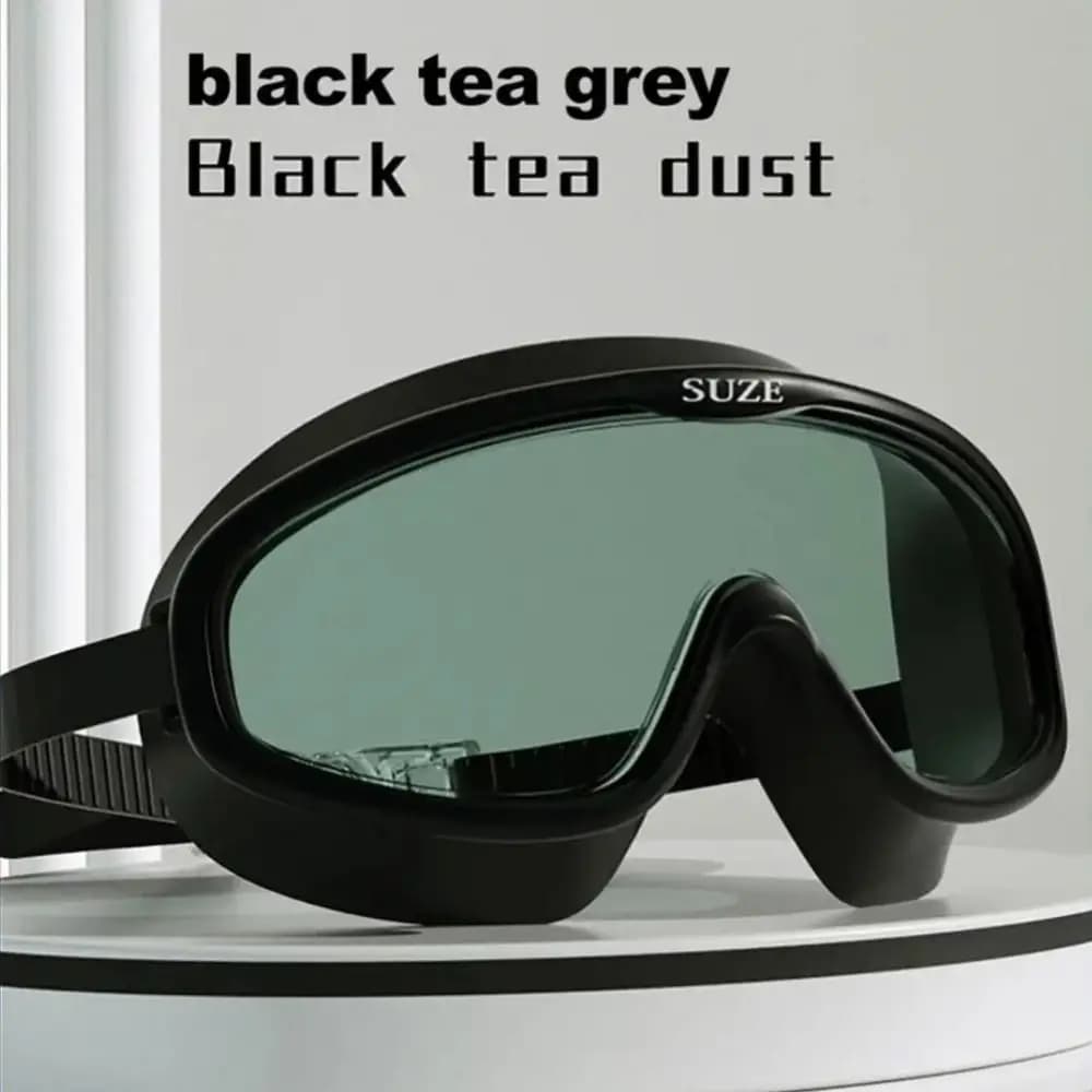 Swimwear with large waterproof frame with eyeglass case Training glasses for swimming Non-UV silicone sub glasses Water sports