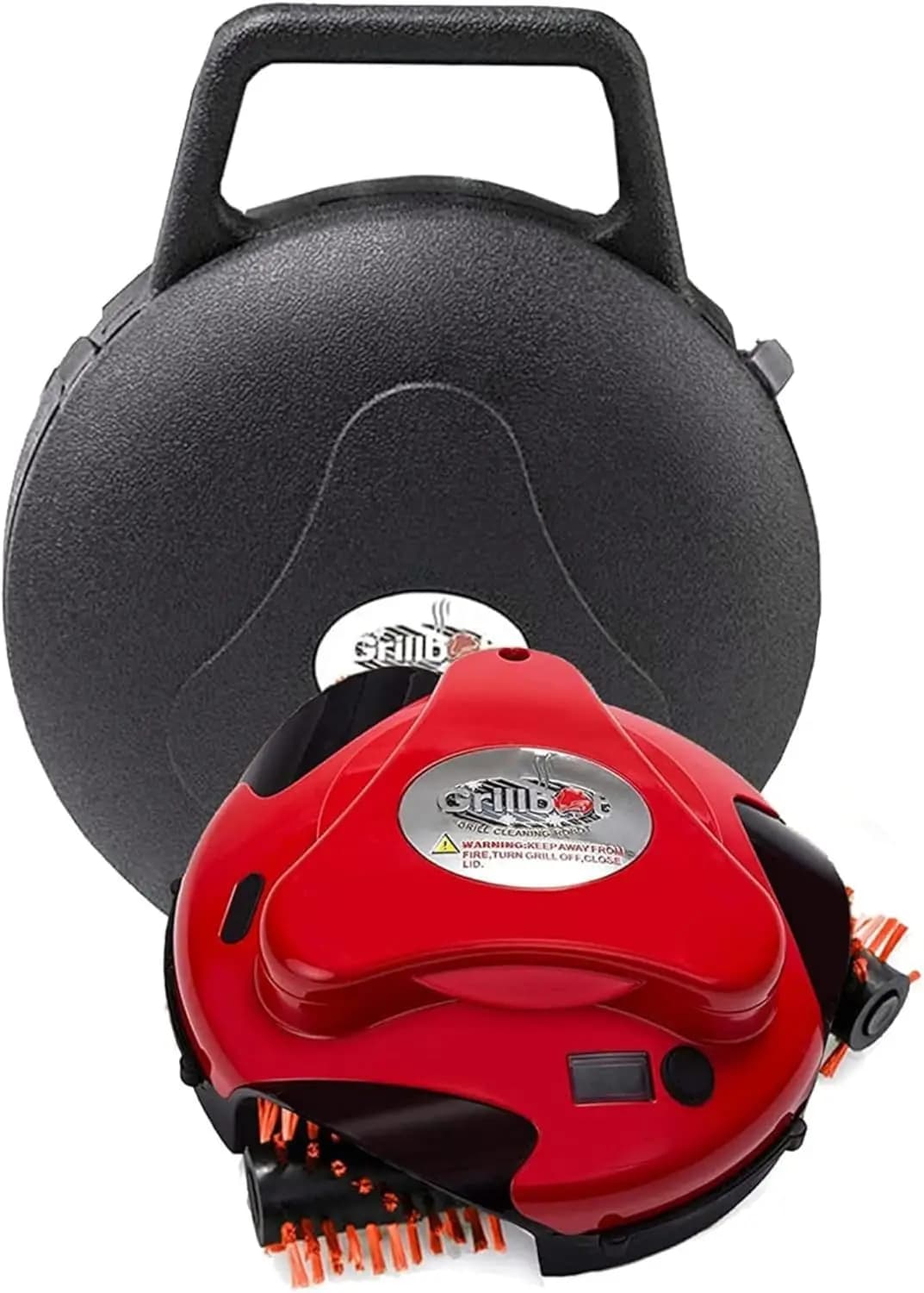 Robot automatic cleaning machine for barbecue with nylon brushes, scraper and carrying case for easy free hand cleaning