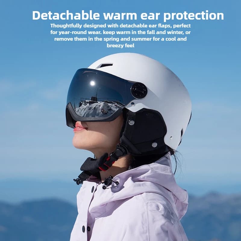 Eastinear Ski Helmet Men Snow Goggles In One Anti-Impact Snowboard Helmet For Adult Women Ski Skateboard Snowboard Safety Helmet