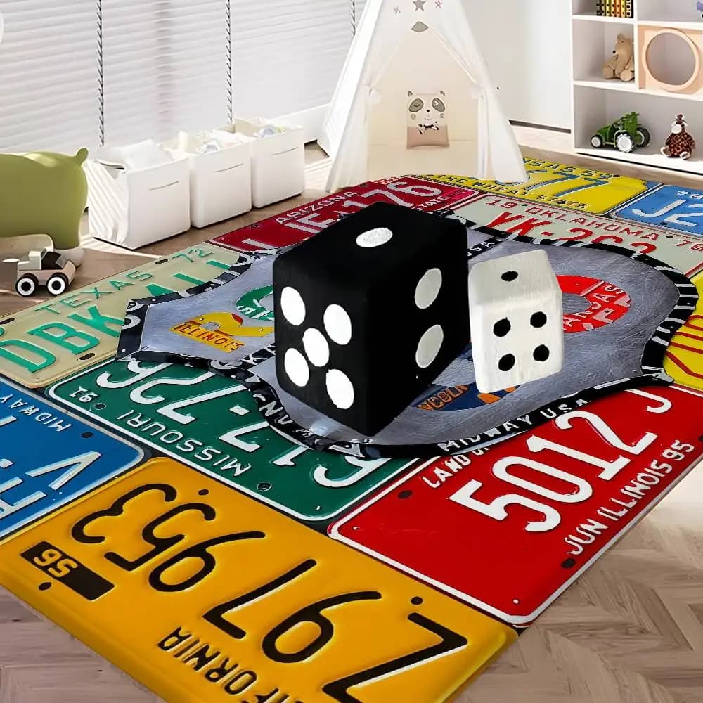 R-Route 66 Floor Mat Rectangle Anti-slip Home Soft Badmat Front Door Indoor Outdoor Mat Hotel Decor Mat