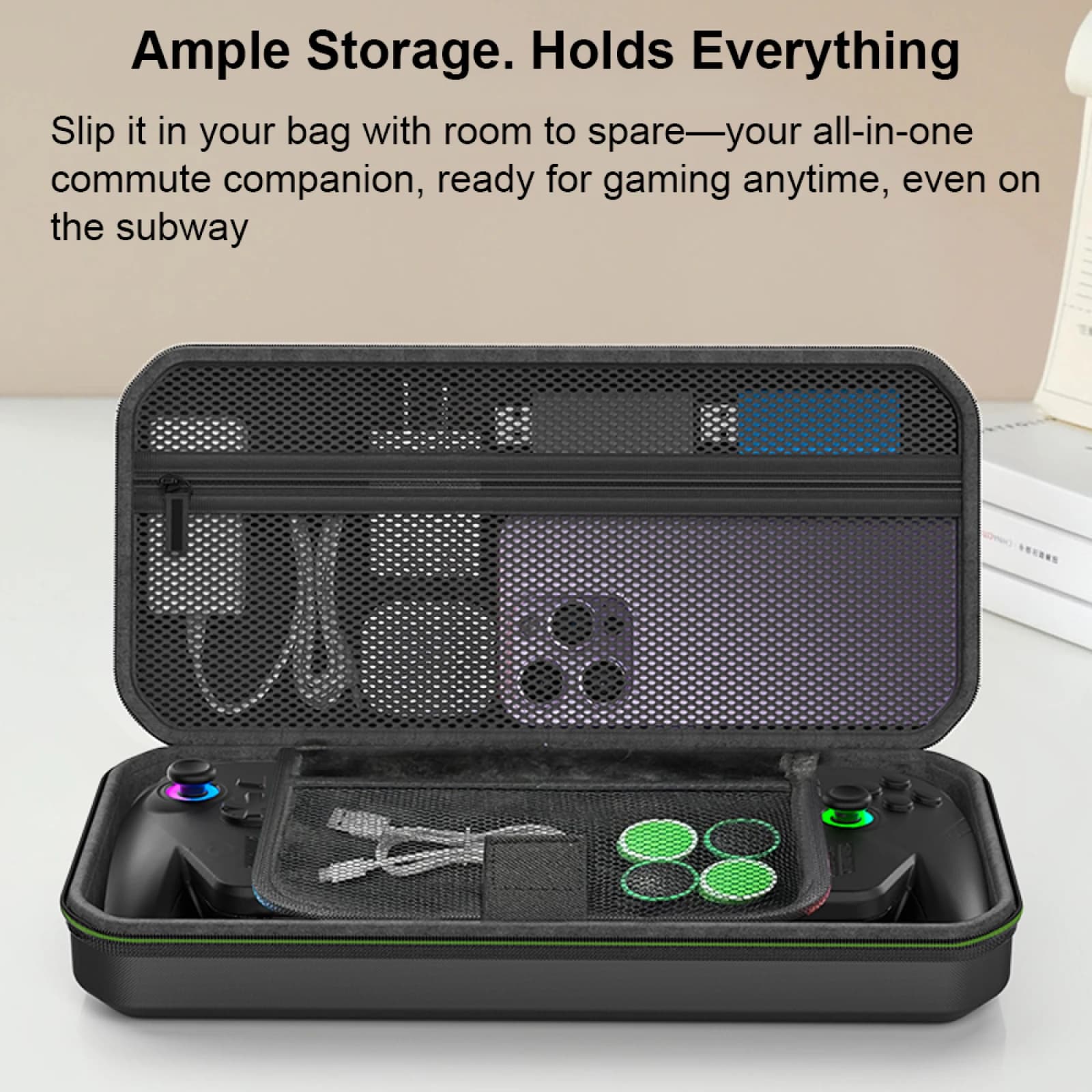 Per ROG Xbox Ally / Ally X, kit di accessori 4 in 1, custodia per il trasporto con protezione per lo schermo, cappuccio e salviette per joystick