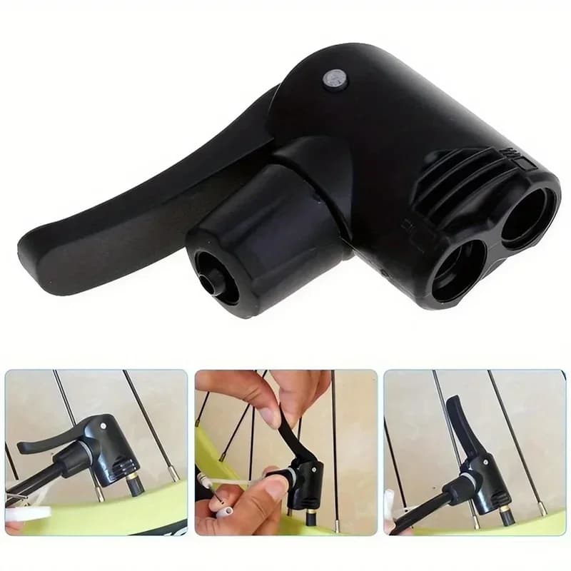 Adattatore per ugello pompa bici - Valvola Presta e Schrader a doppia testa, compatibile con pneumatici MTB per bicicletta da strada, compressore d'aria portatile CA