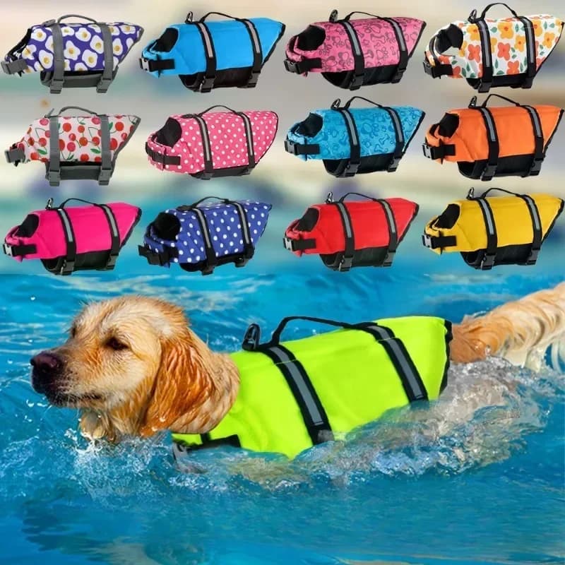 Giubbotto salvagente per nuoto per cani da compagnia, spiaggia estiva, surf, giacca alla deriva, vestiti galleggianti per cani