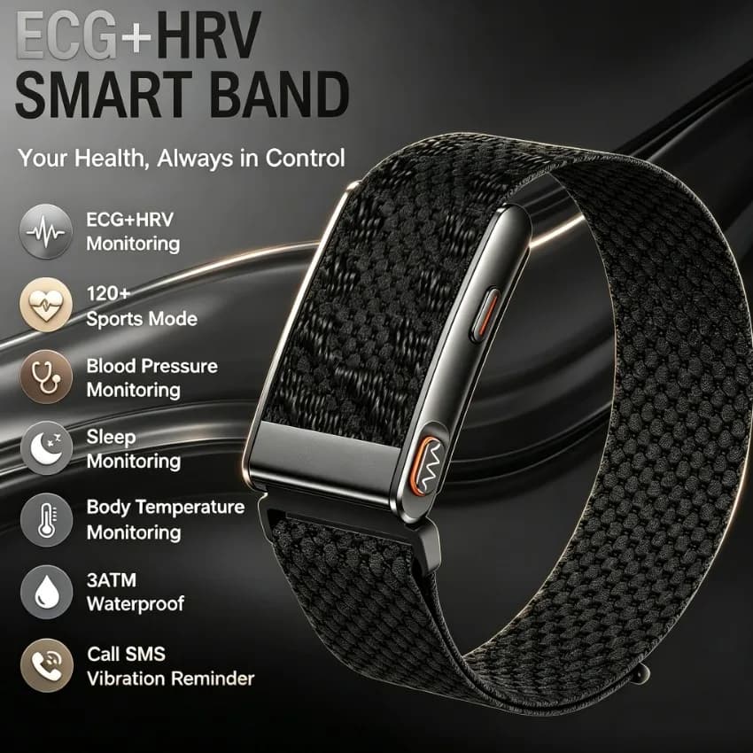 2026New ECG+HRV Nursing Grade Smart Bracelet3 ATM Body Fat BMI Smart Band Body Temperature Men Women Health Sports Fitness Watch
