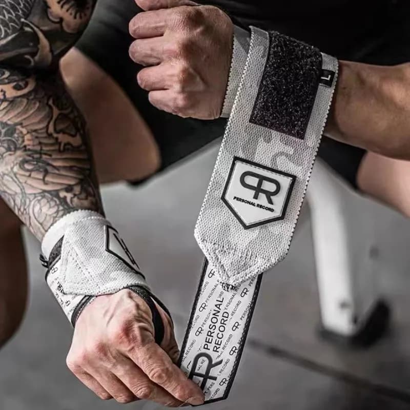 1 paio di cinturini da polso per sollevamento pesi mimetici per palestra Fitness fasce da polso per uomo donna supporto per polso per allenamento della forza per impieghi gravosi