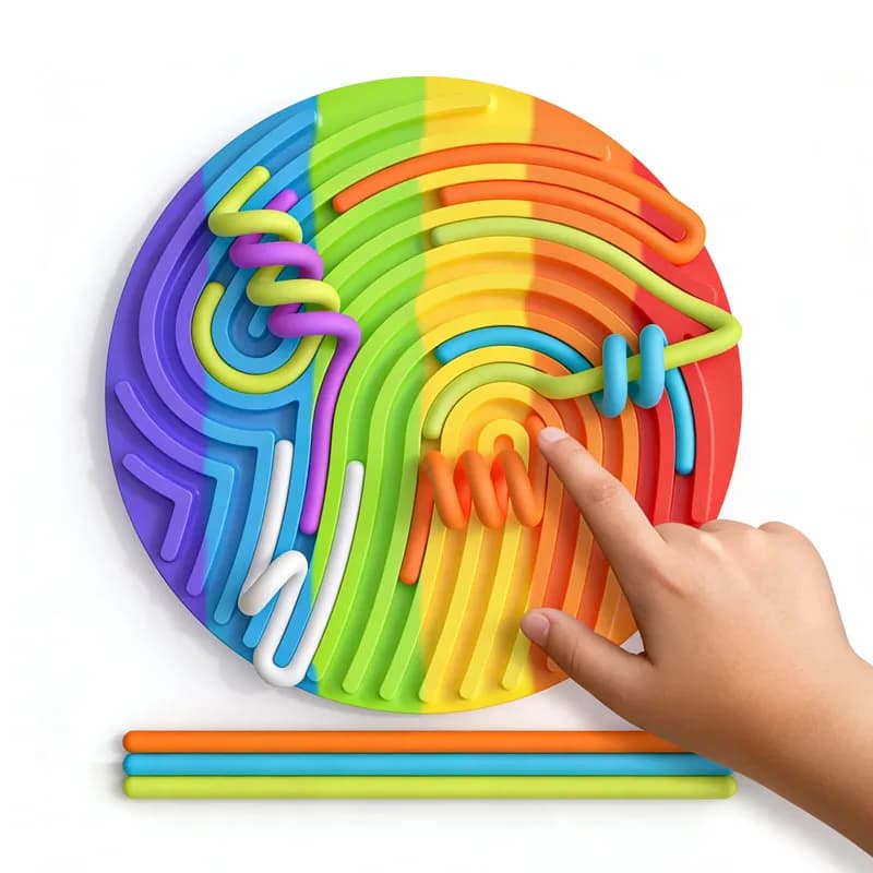 Tavola Sensoriale in Silicone, Giocattolo Antistress Calmante, Regalo per Ansia, ADHD, Autismo, per Bambini, Ragazzi, Ragazze e Adulti