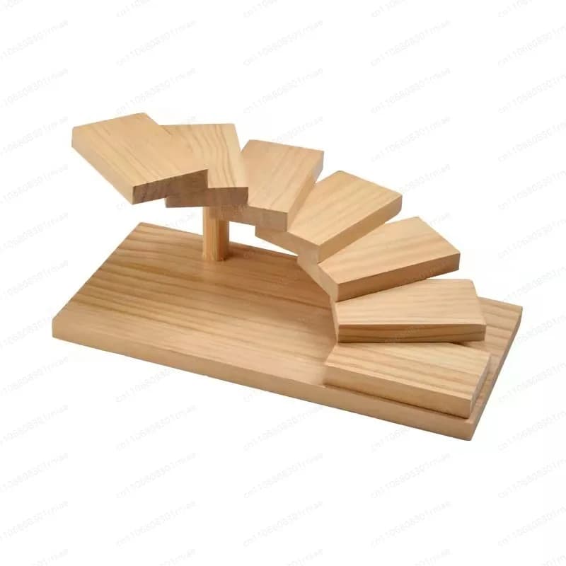 Piatto in Legno Creativo a Forma di Scala per Carne Grigliata, Piatto per Sushi Cucina Giapponese, Piatto per Hot Pot e Barbecue per Hotel