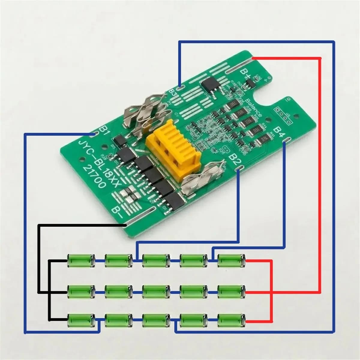 (ABDH) 21700 Battery Protection Board with Balance for Makita 18V Lithium Battery Charging Protection Circuit Board