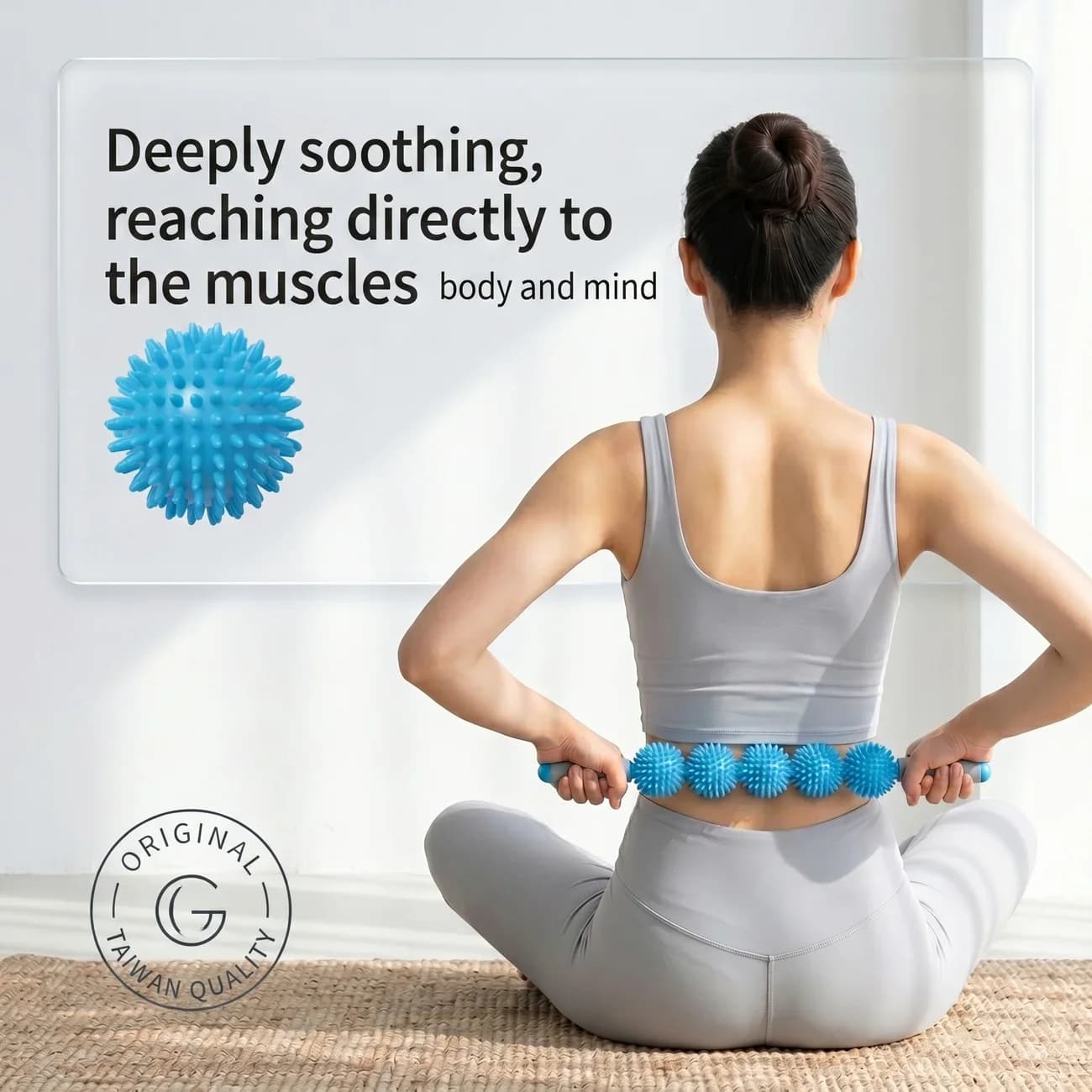 Taiwan Muscle Roller Stick, Foam Roller for Legs, Deep Tissue Massager, Muscle Relaxation Fascia Stick for Yoga & Slimming