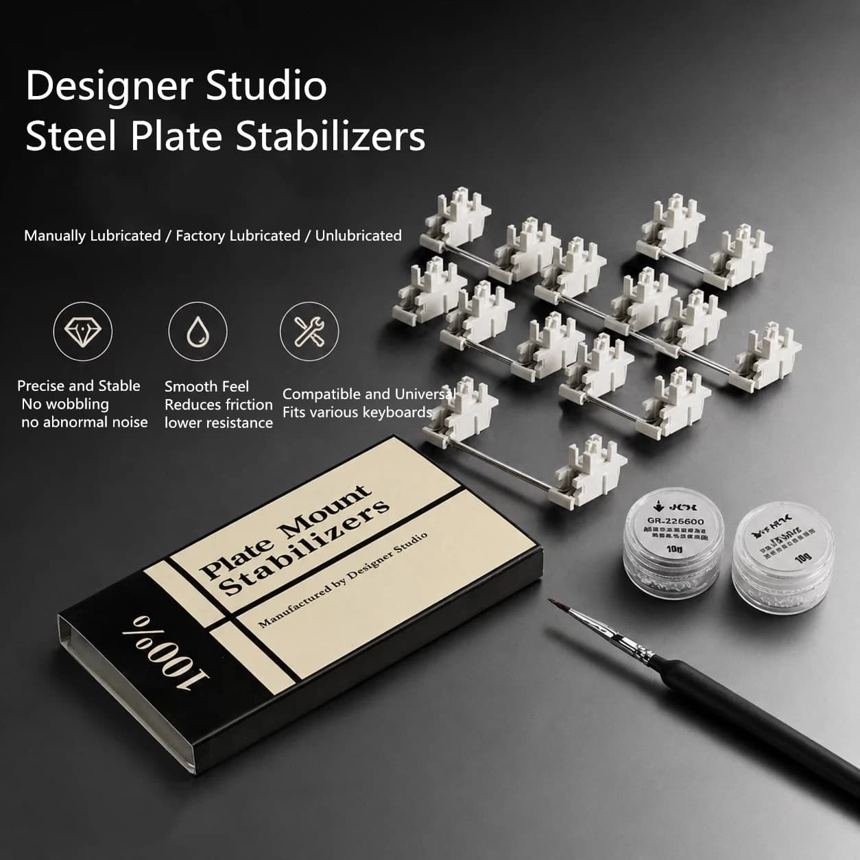 Tastiera Meccanica Designer Studio con Struttura Elastica Adattiva, Stabilizzatore in Acciaio, Asta 6.25U 7U, Struttura Flessibile