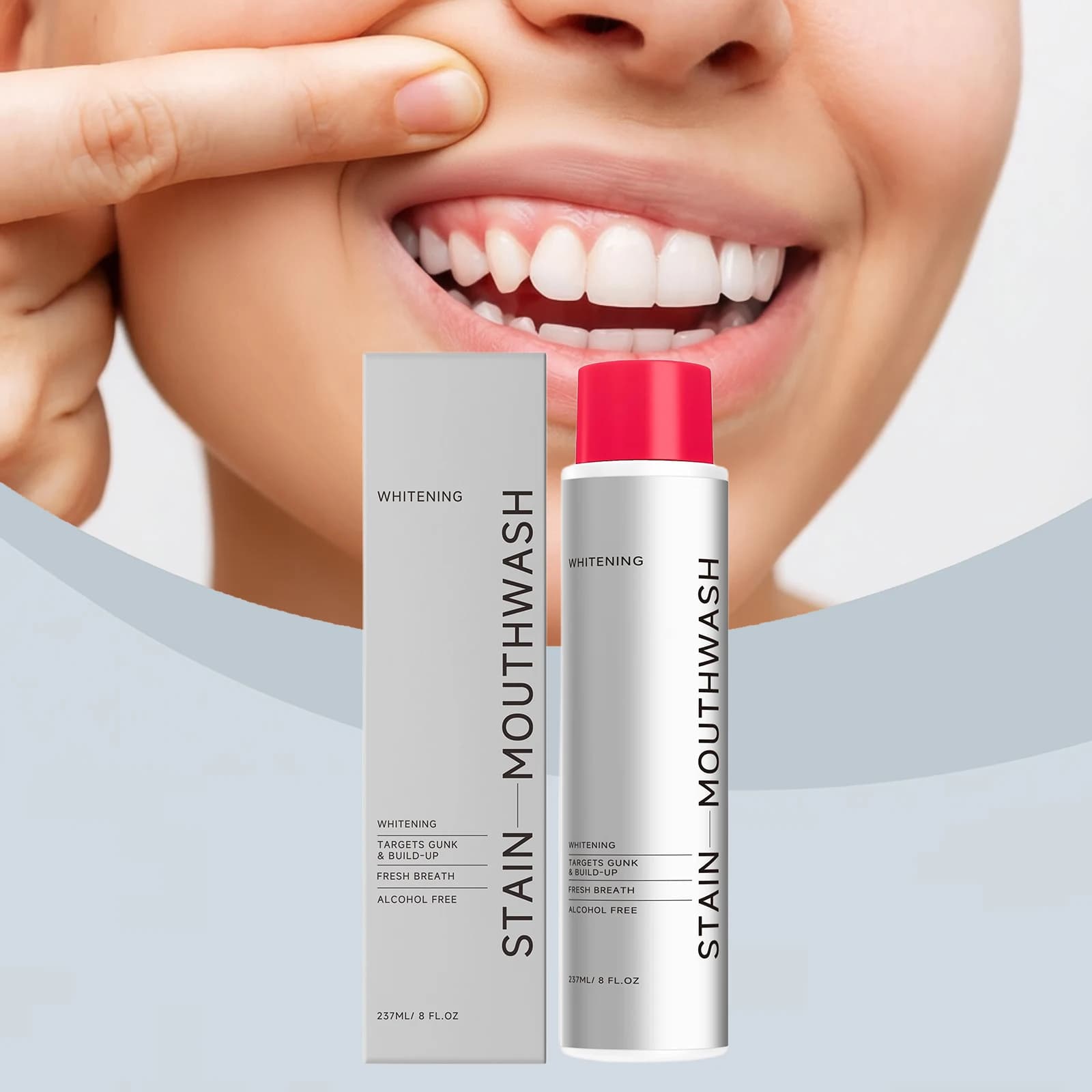 Collutorio Sbiancante Rinfrescante per Denti, Rimuove Cattivi Odori, Alito Fresco, Protegge le Gengive, Pulizia Dentale, Igiene Orale