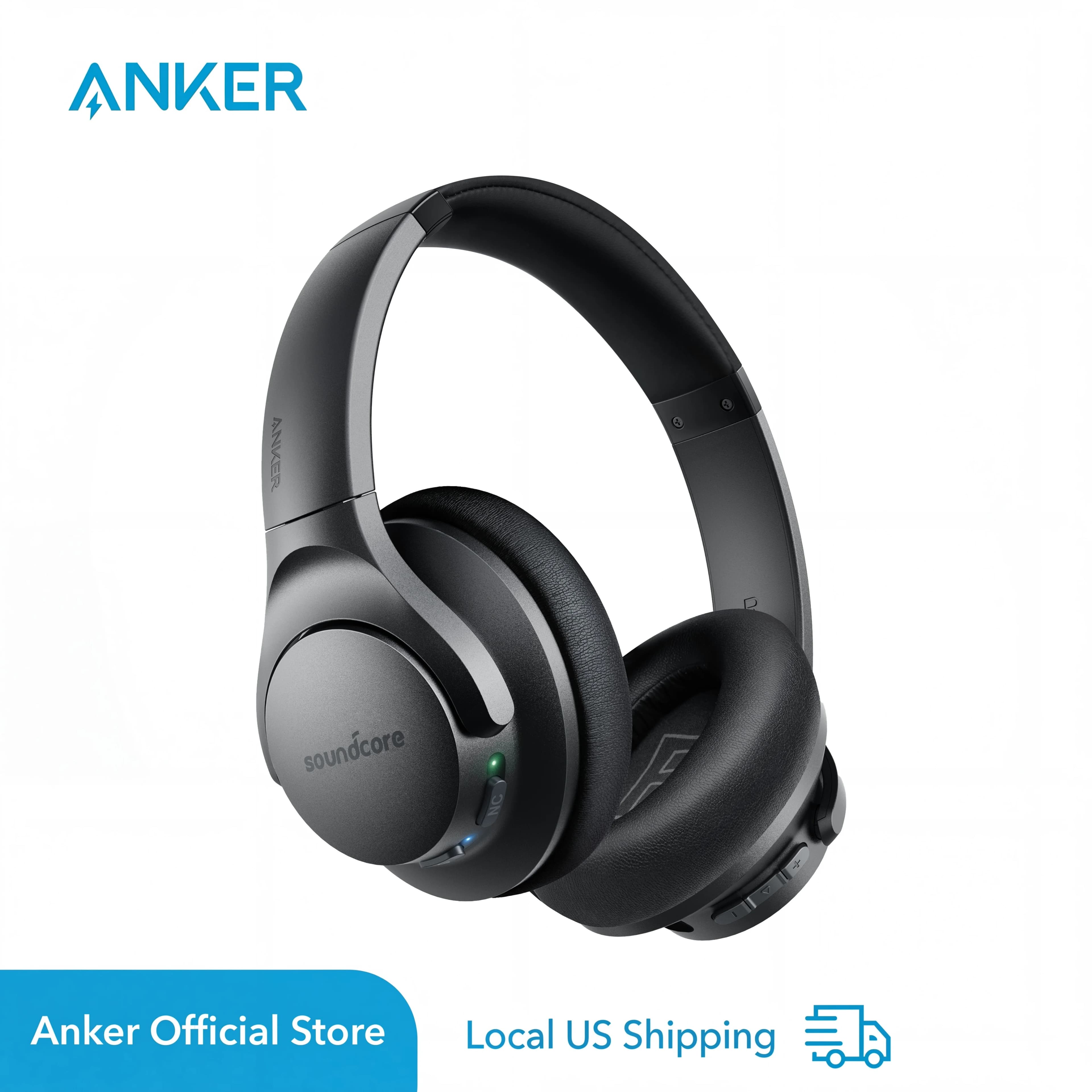 Soundcore Anker Life Q20 Cuffie Bluetooth Wireless Over-Ear con Cancellazione Attiva del Rumore, 60 Ore di Autonomia (Ricondizionate)