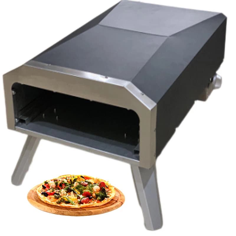 Forno a Gas Portatile da 12 Pollici per Pizza con Pietra Rotante