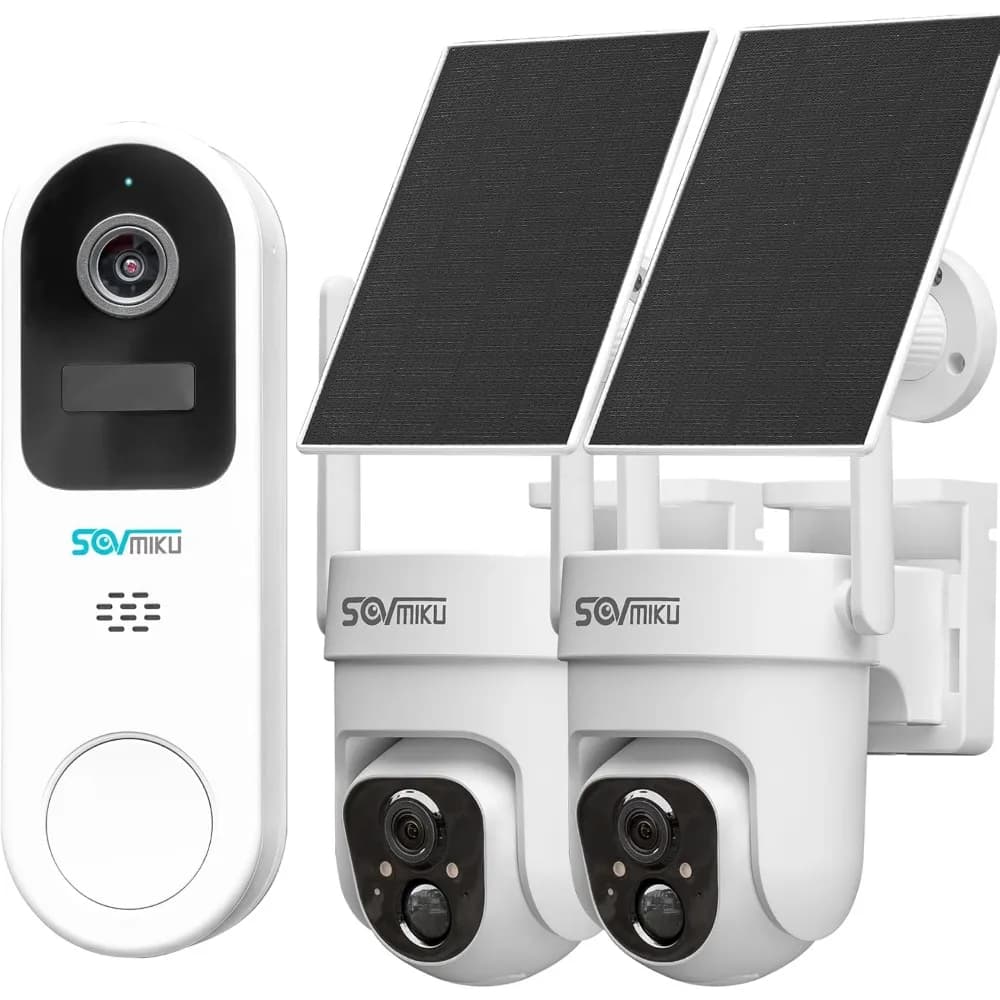 Vicohome 2k ai videocitofono e telecamera di sicurezza solare wireless esterna, visione notturna a colori, audio bidirezionale, rilevamento del movimento, facile