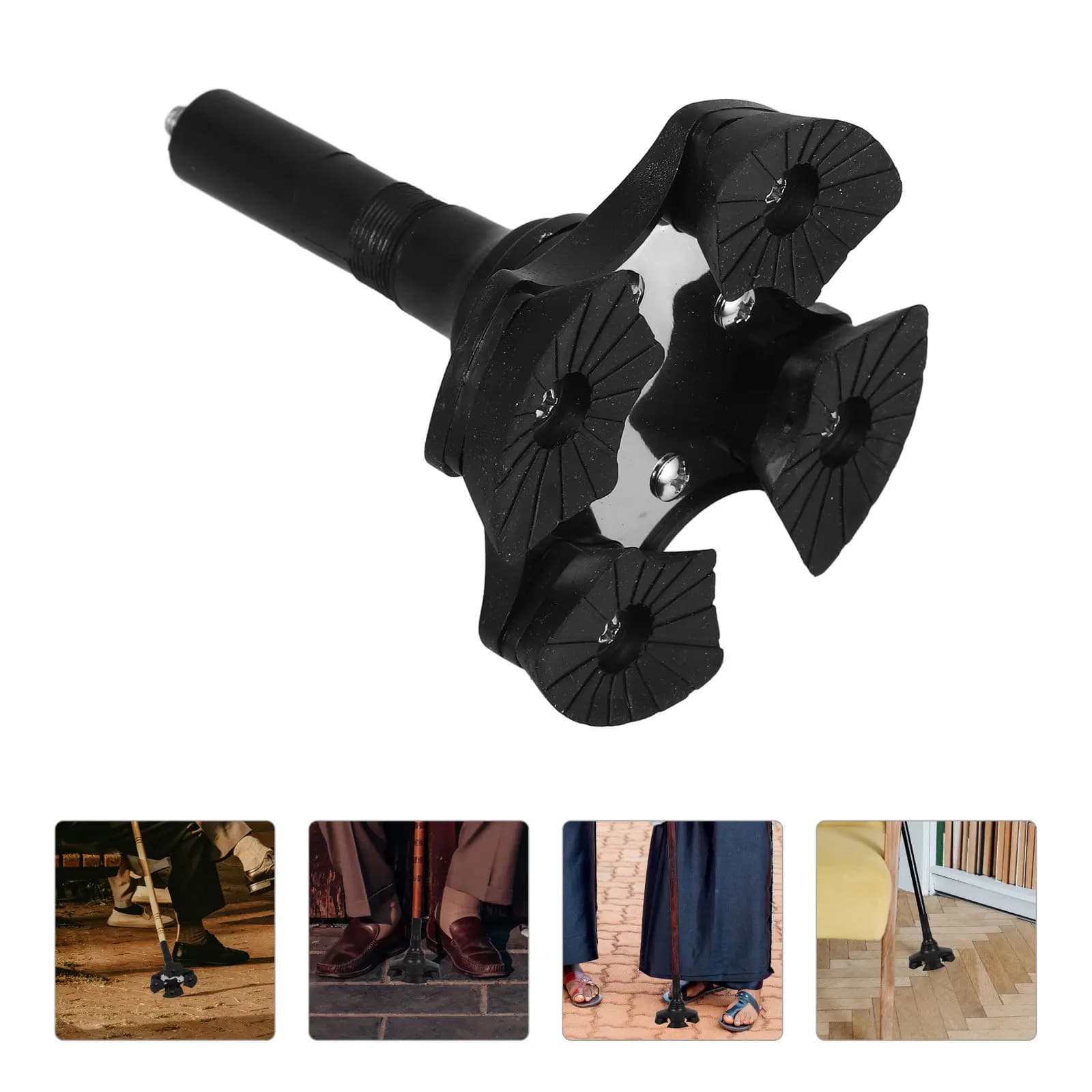Anti-slip Toe Resistant for Stroller Sticks, Trekking Stick Covers, Stick Bearings, Aluminium and Plastic Handle