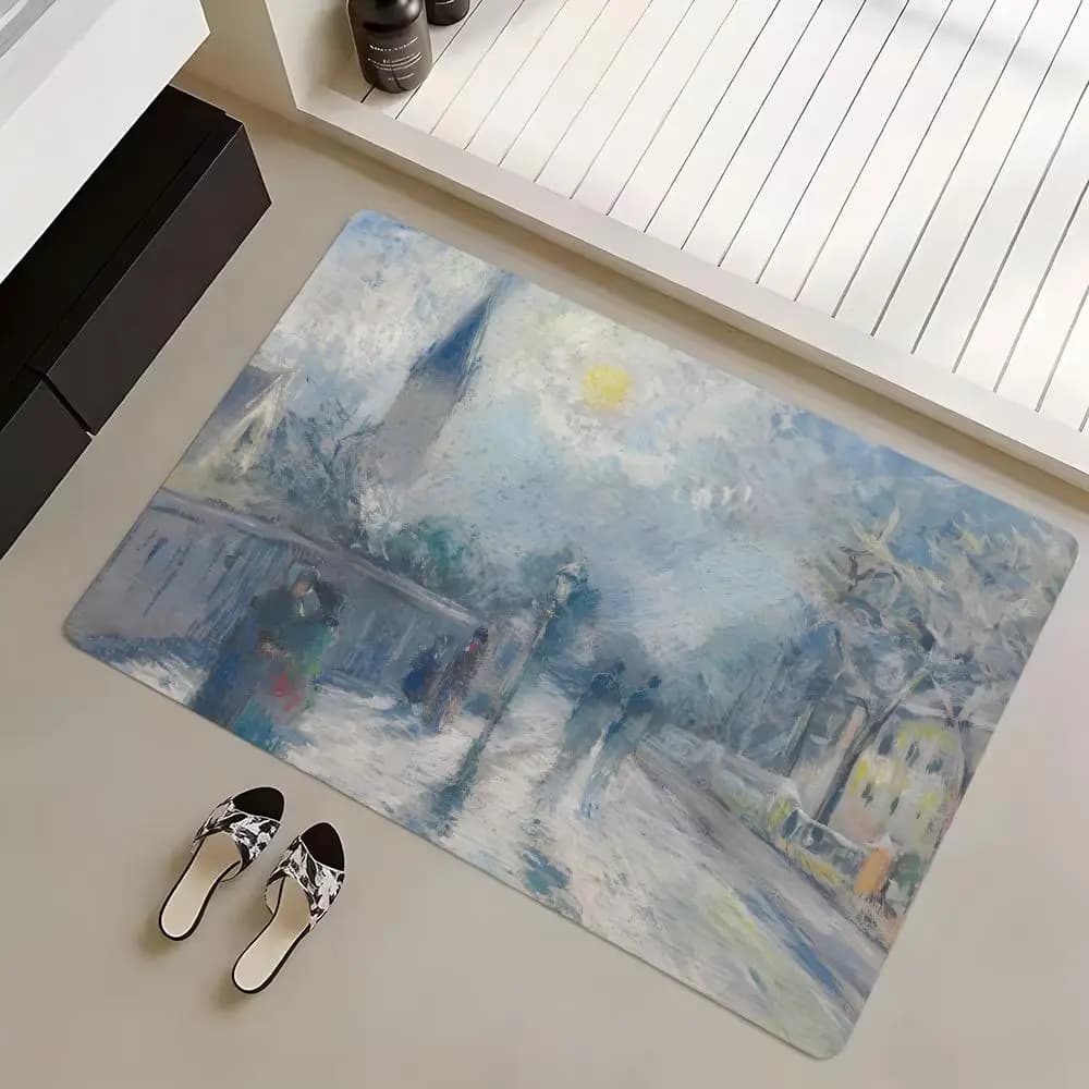 Tappetino da bagno in diatomite, ad asciugatura rapida, assorbente, multiuso, Art Camille P-Pissarro