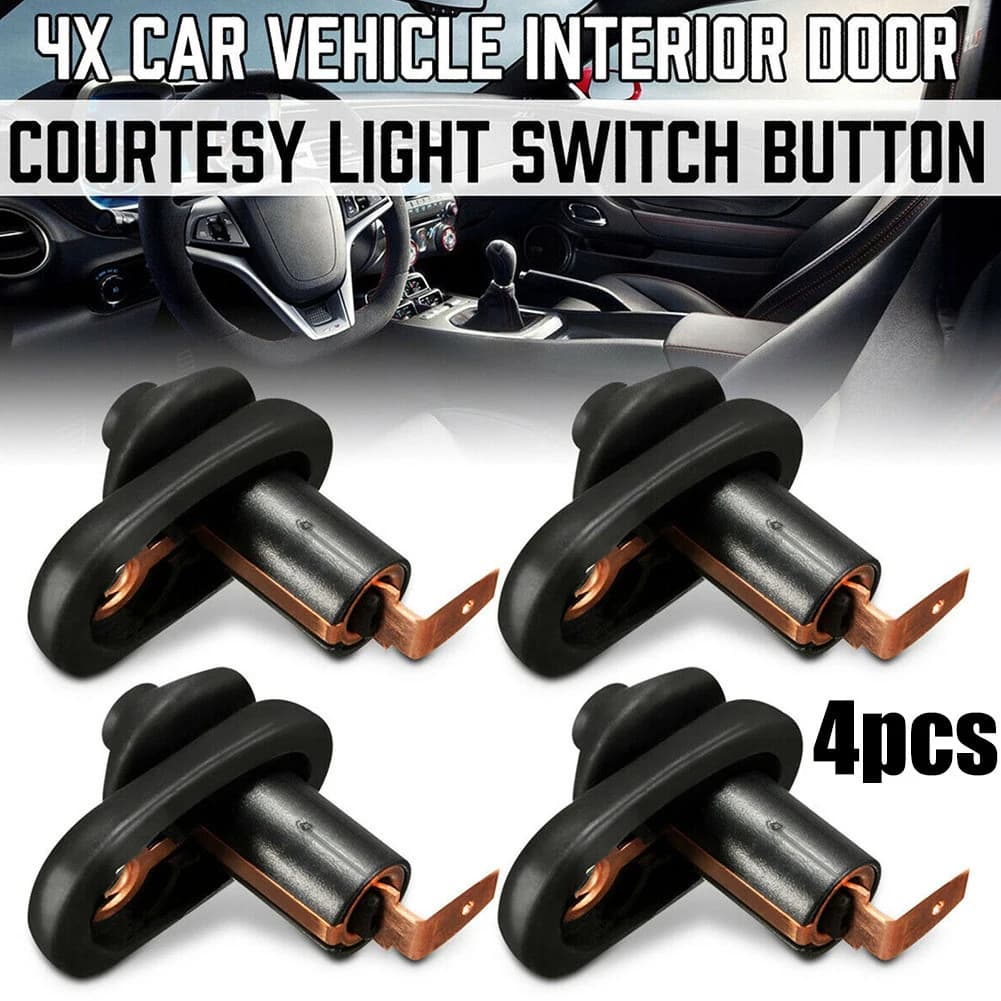 4pcs Universal Car Vehicle Interior Door Light Switch Side Door Touch Switch Door Open/close Sensor Switch Button Part