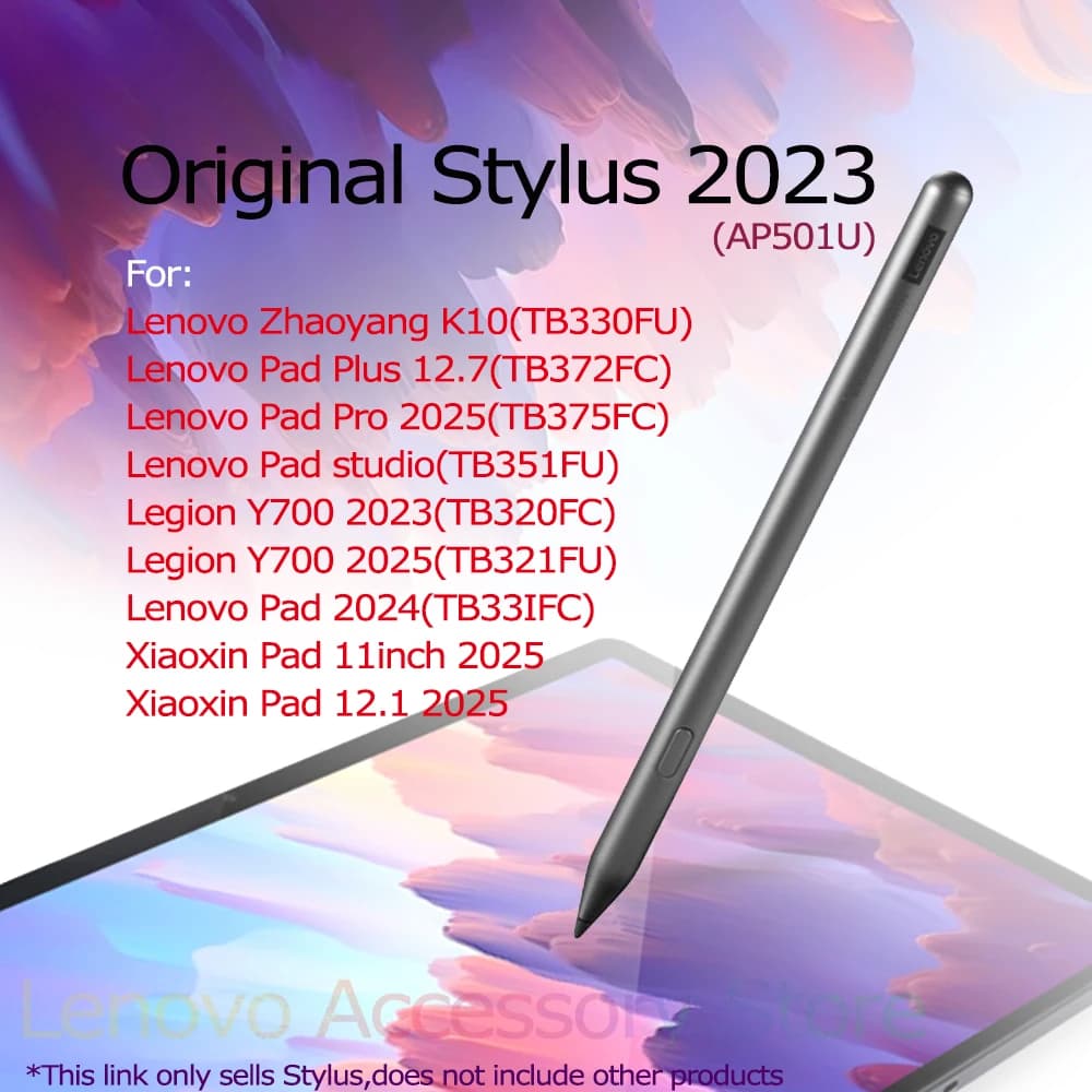 Penna Stylus Originale 2023 AP501U con Ricarica Type-C e Precisione Magnetica per Tablet Lenovo Xiaoxin 2024 Tab 2025 Y700