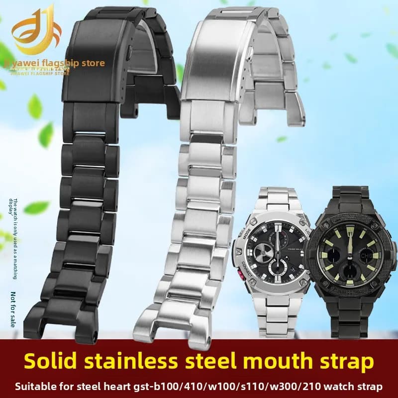 Stainless steel watch strap For Casio G-Shock GST-210/410/W100/S110 GST-400G men Metal Watchband Wristband Bracelet Accessories