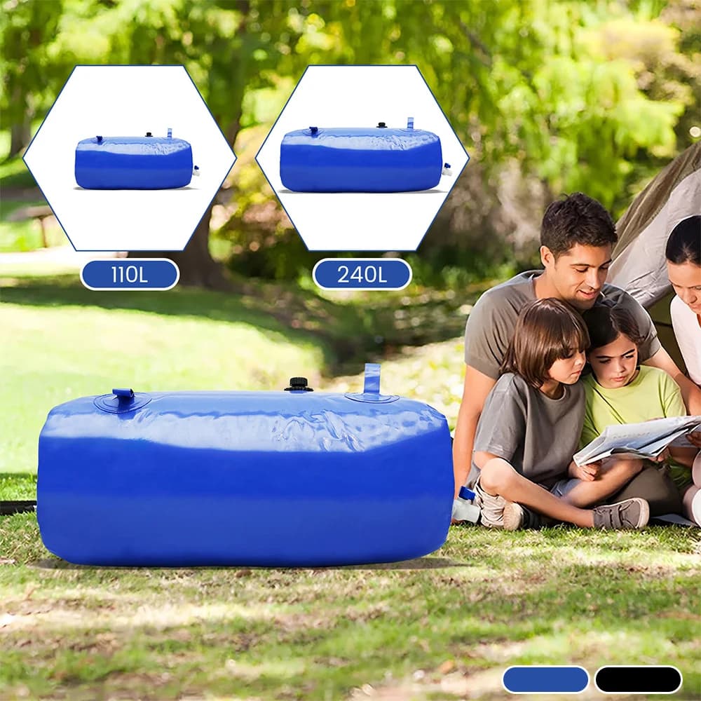 110/240L sacca di stoccaggio dell'acqua PVC contenitore di stoccaggio dell'acqua di grande capacità sacca d'acqua portatile pieghevole per giardino all'aperto