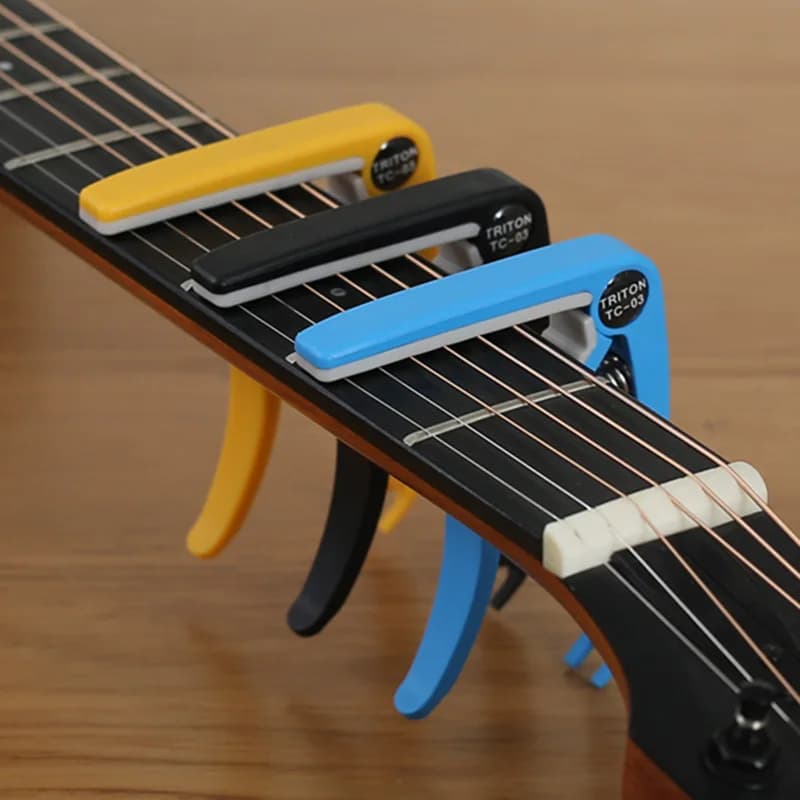 Accessori per Chitarra Capotasto Universale - Morsetto a Cambio Rapido a Doppio Uso per Chitarra Acustica Elettrica Basso Ukulele