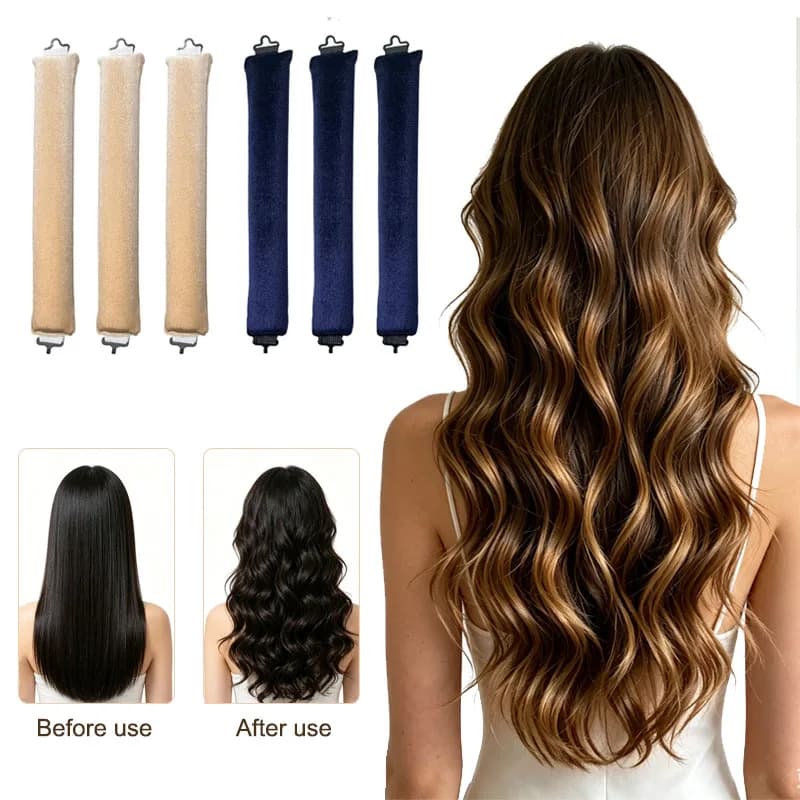 Nuovo Arricciacapelli Senza Calore in Raso, Fascia per Arricciare i Capelli, Bigodini Senza Calore, Bigodini Flessibili per Dormire, Strumenti per lo Styling ZXFAJ01