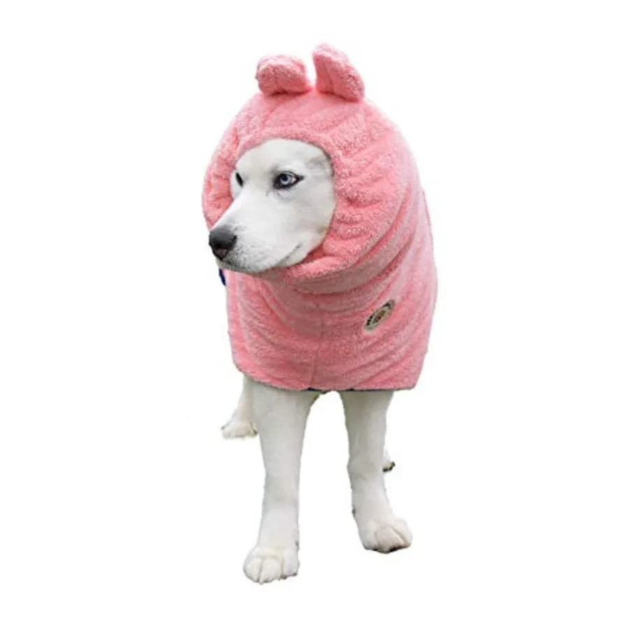 Accappatoio e Asciugamano per Cani Preiu, Prodotto in Corea, Super Assorbente, Rapido e Regolabile, in Microfibra, per Cani e Gatti