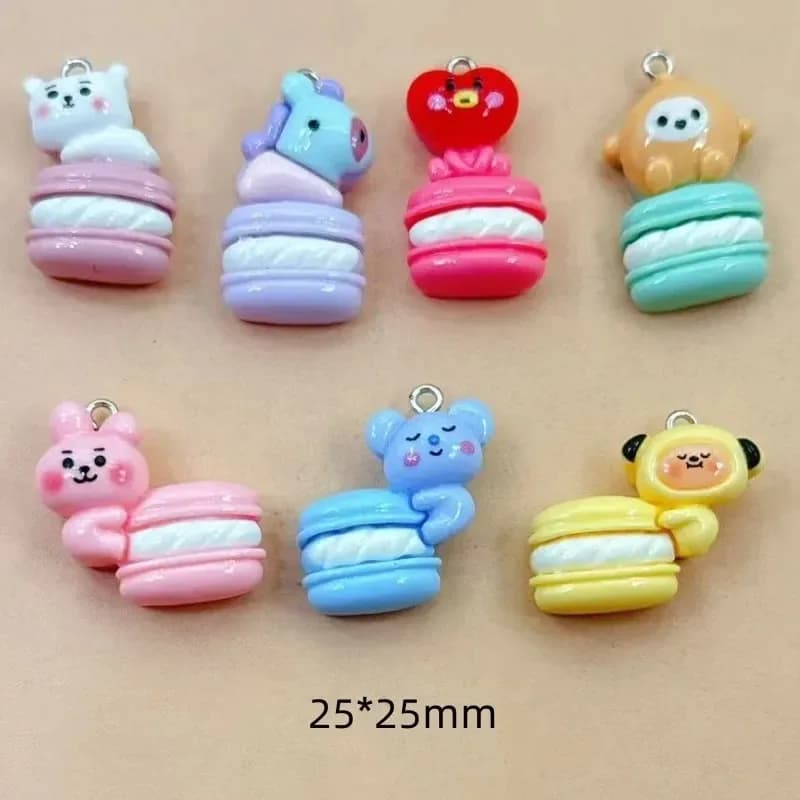 10pcs Mixed Cartoon Resin Charms Tiny Decor Pendants For DIY Handmade Earrings Necklaces Bracelets Phone Craft Supplies
