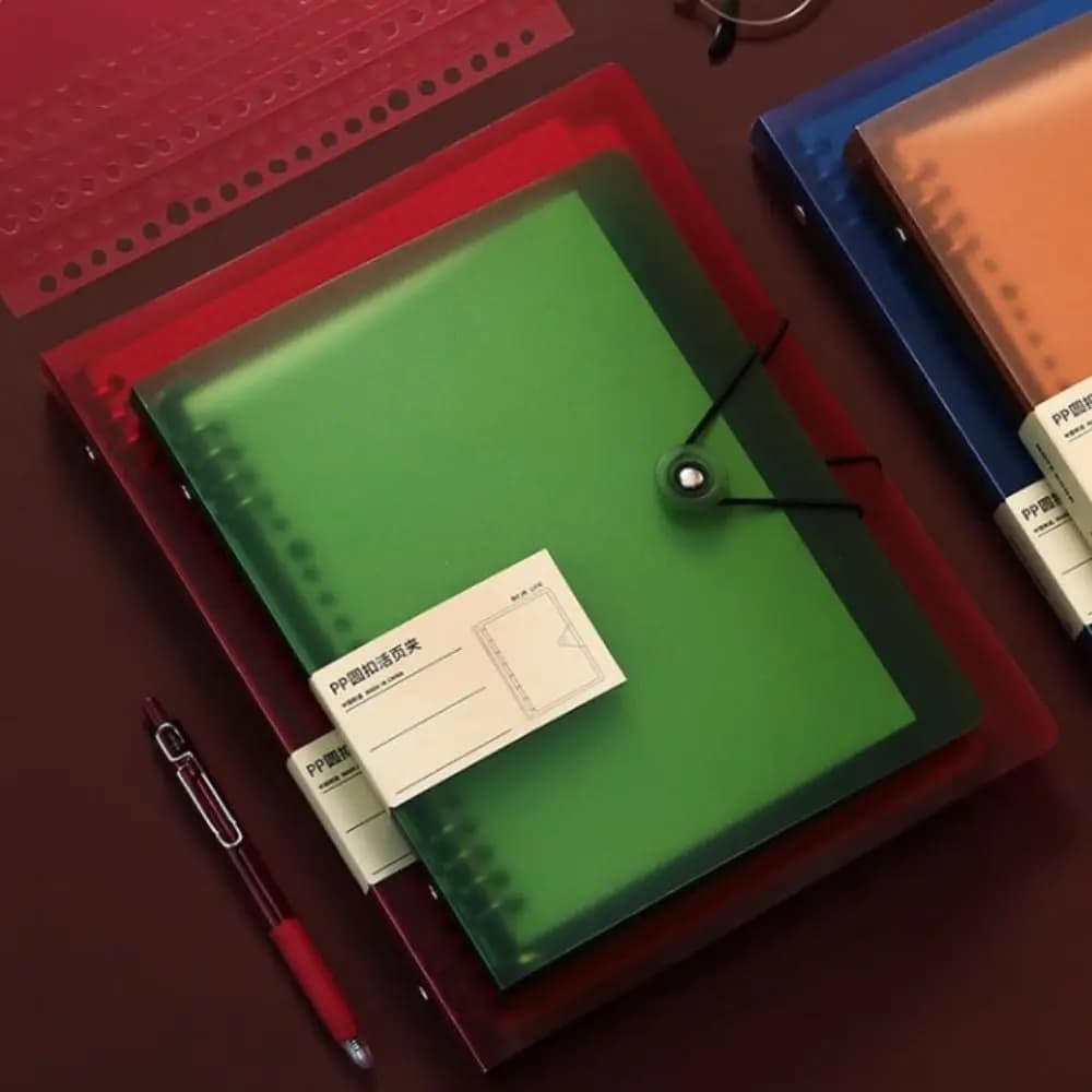 Copertina Interna per Raccoglitore A5/B5/A4, Copertina per Quaderno a 8 Fori, Guscio Trasparente per Quaderno a Fogli Mobili, Copertina Fai-da-te per Raccoglitore A4, Copertina per Cartella Portadocumenti