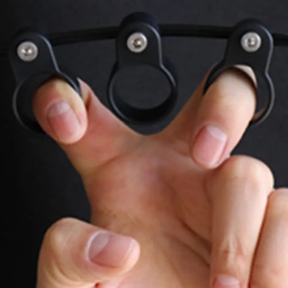 Guitar Finger Exerciser ABS Copper Material Portable Finger Expander for Electric Guitar Bass Ukulele Piano Practice Training
