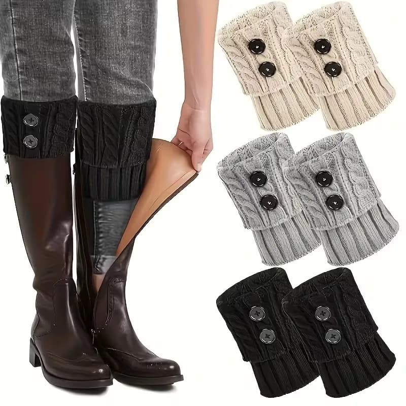Versatili Covers-Sports in Knitwear with Bottoni Scaldacaviglie in Wool for Women Clothing Autumn Winter Yoga Relax and Seasonal Comfort