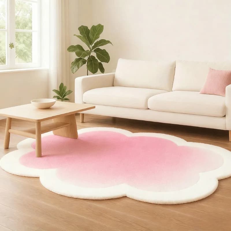 Ins Style Decorazione del soggiorno Tappeto irregolare Tappeti in tinta unita per camera da letto Tappetino da comodino in peluche spesso Tappeto morbido e soffice per guardaroba