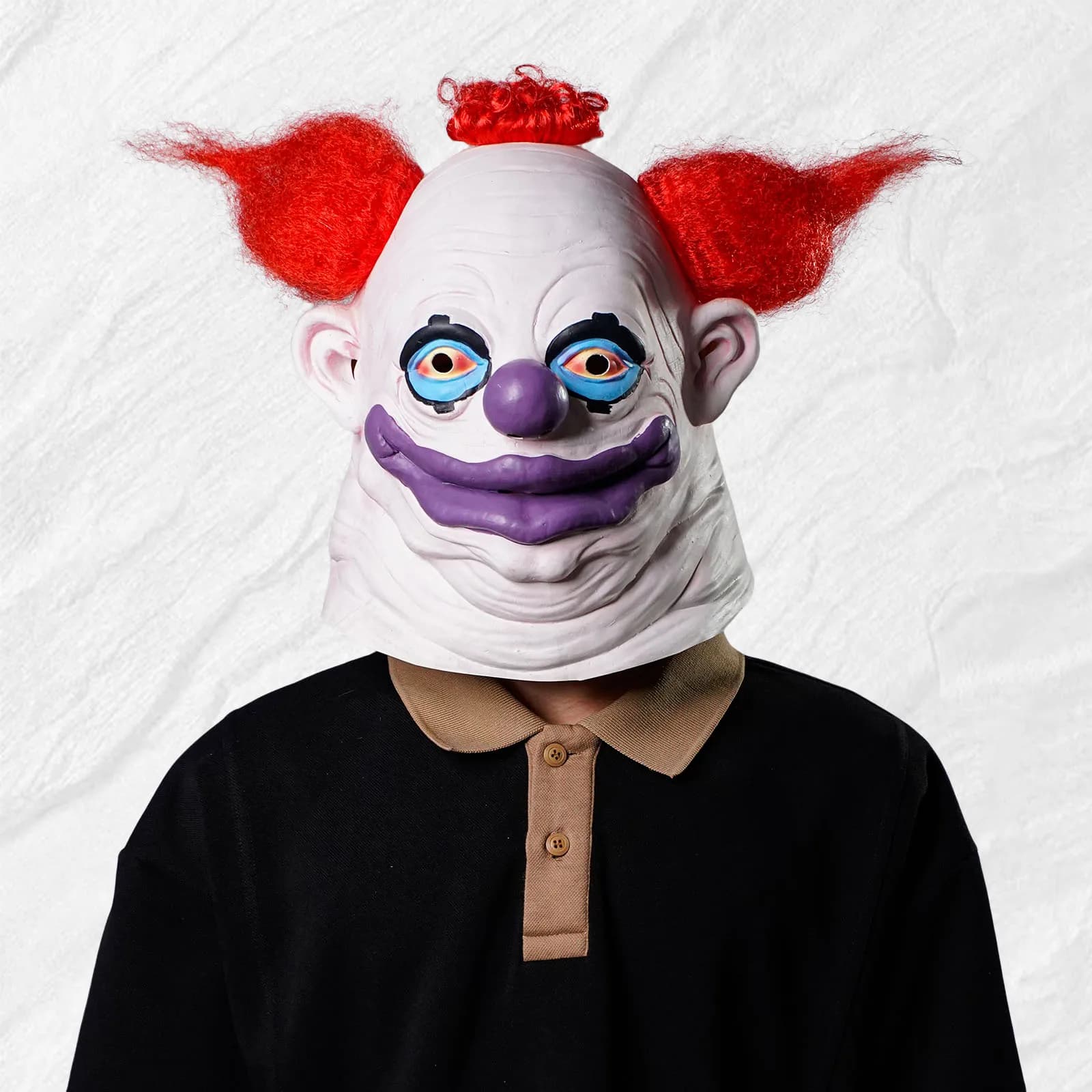 Clown latex mask, costumes and accessories, role-playing games, full face latex mask, costumes and accessories for cosplay parties, the perfect choice
