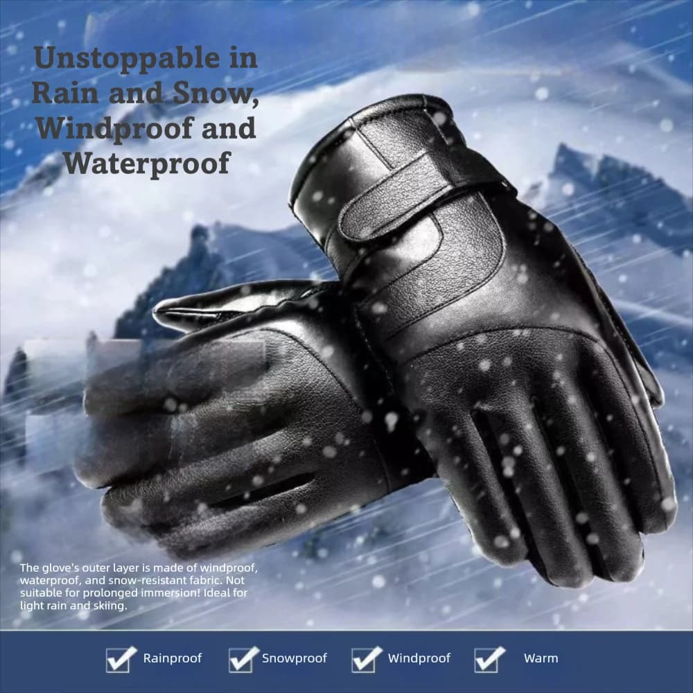Guanti da moto in pile ispessito Guanti da moto impermeabili con touchscreen Guanti da sci antivento resistenti al freddo