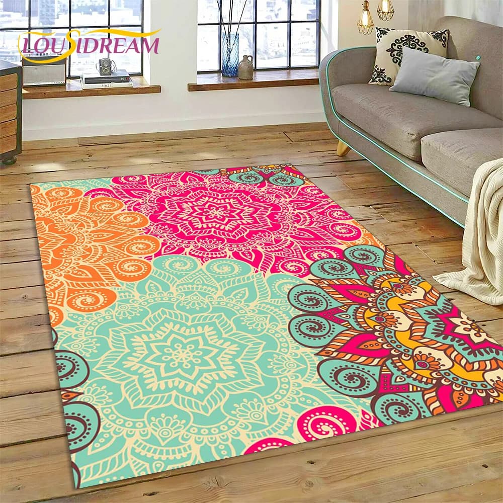 Bohemia Meditation Mandala Nature Yoga Flower carpet for home living room bedroom sofa zerbino Decor,Area carpet non-slip