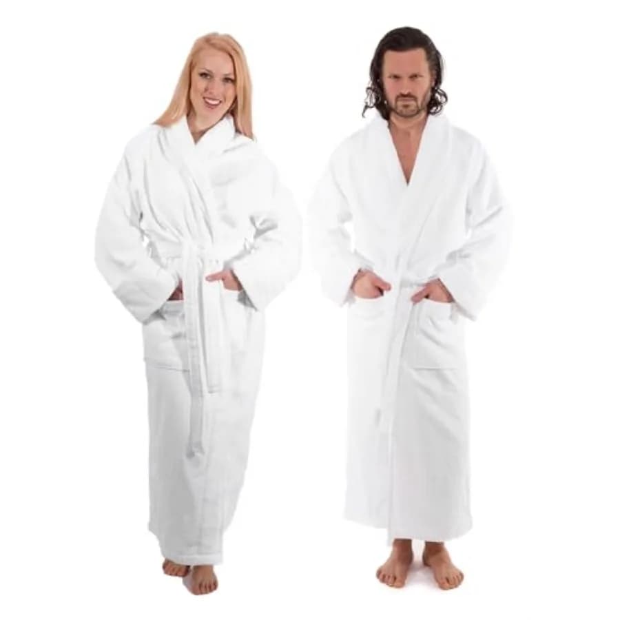 Accappatoio unisex di lusso in velluto e cotone premium - Accappatoio lungo ultra morbido e assorbente