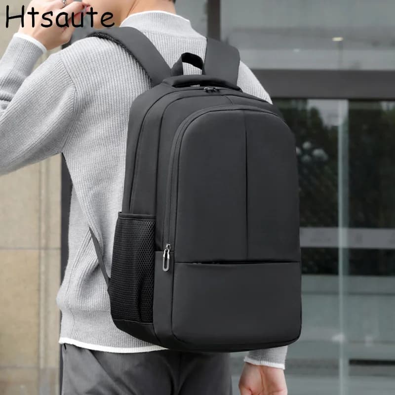Zaino da uomo con ricarica USB, in tessuto Oxford impermeabile, per laptop da 16 pollici, unisex, casual, sportivo, da viaggio, con cerniera, leggero.