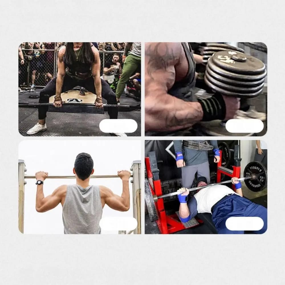 1 paio di supporto per il polso, polsino per sollevamento pesi, cinghie per sollevamento pesi, fasciatura sportiva, allenamento in palestra con fasce per il pollice
