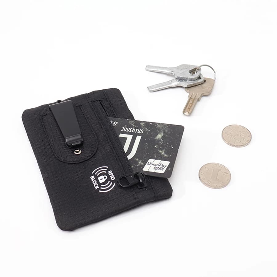 Upgraded Large RFID Blocking Travel Money Belt Hidden Clip Stash Pouch ID Card Cash Key Holder Security Wallet for Men & Women