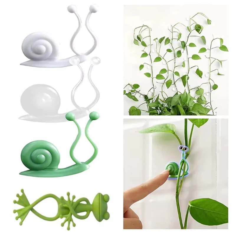 10 pz/set Carino Lumaca Pianta Arrampicata Stand Auto-adesivo Epipremnum Aureum Vite Supporta Pianta Da Giardino Clip di Fissaggio Della Parete