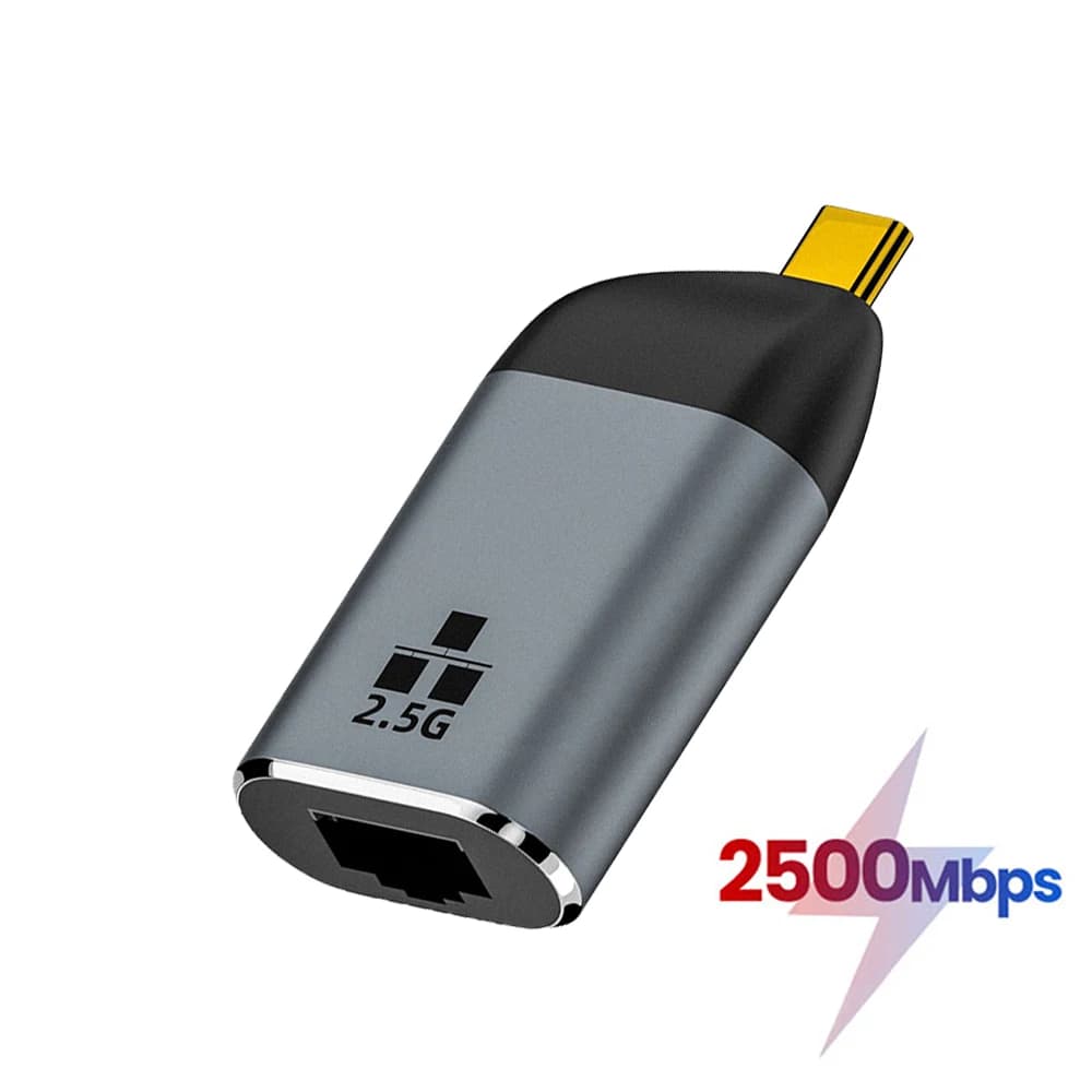 Adattatore Ethernet USB C 100/1000/2500Mbps Type-C Thunderbolt3 a RJ45 LAN RTL8156 convertitore di schede di rete 2.5G per Laptop
