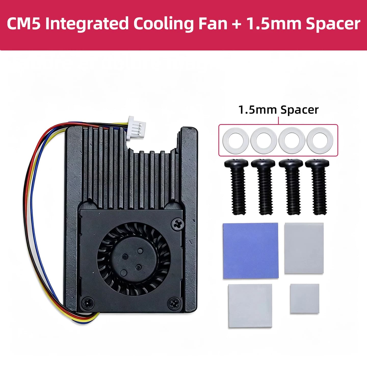 Raspberry Pi CM5 Heatsink Cooling With PWM Speed-regulated Fan 1.5mm Separation Post For Raspberry PI CM5