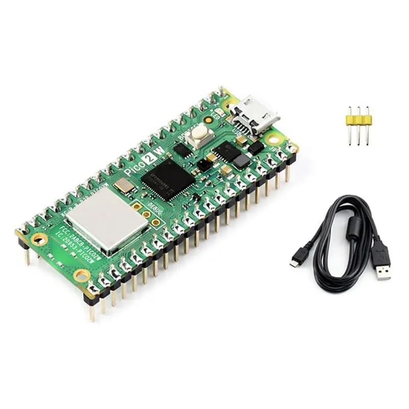 Scheda di sviluppo microcontrollore per Raspberry Pi Pico 2 W con chip RP2350, supporto Wi-Fi e Bluetooth, connettore saldato