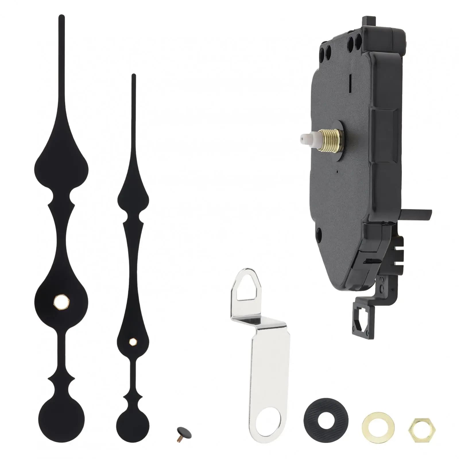 Kit di sostituzione del meccanismo dell'orologio a pendolo al quarzo con albero da 12/16/18/22/23 mm con lancette dell'orologio, movimento dell'orologio a pendolo