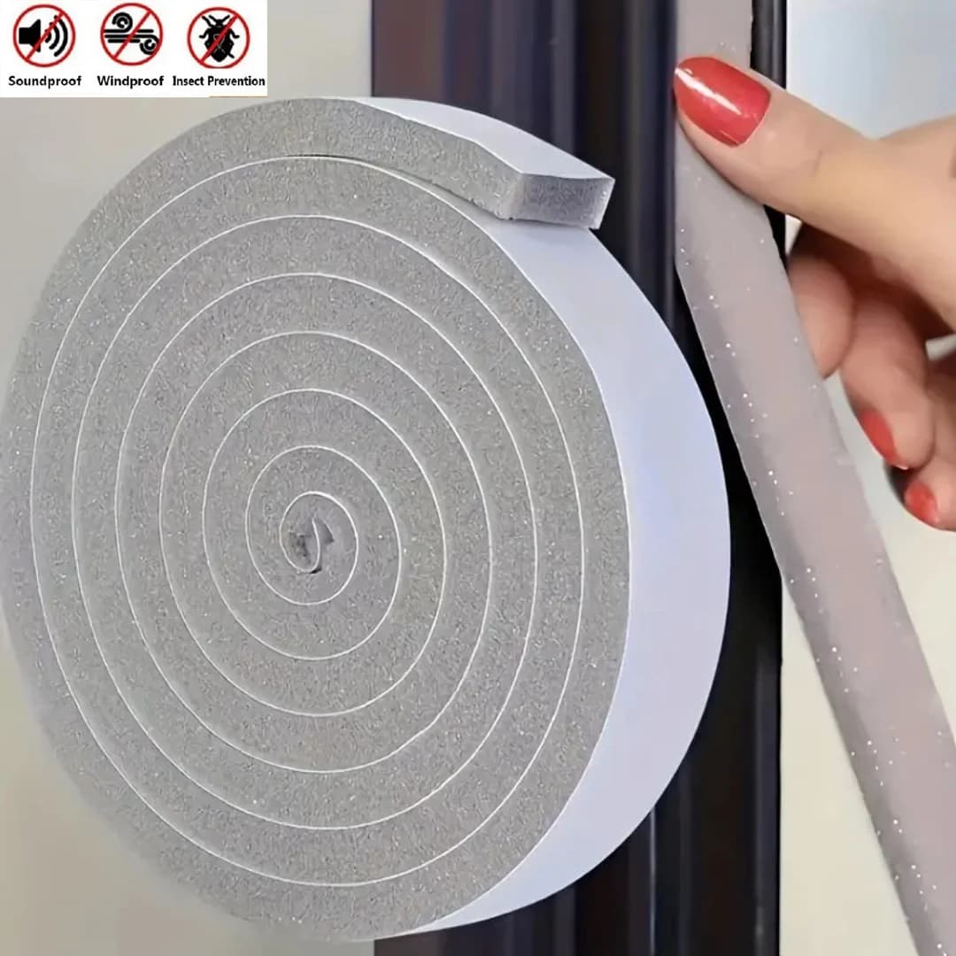 Foam Window Sealing Strips Windproof Sound-Proof Door Weather Stripping Dustproof Self-adhesive Tape Door Seam Sealing Strip