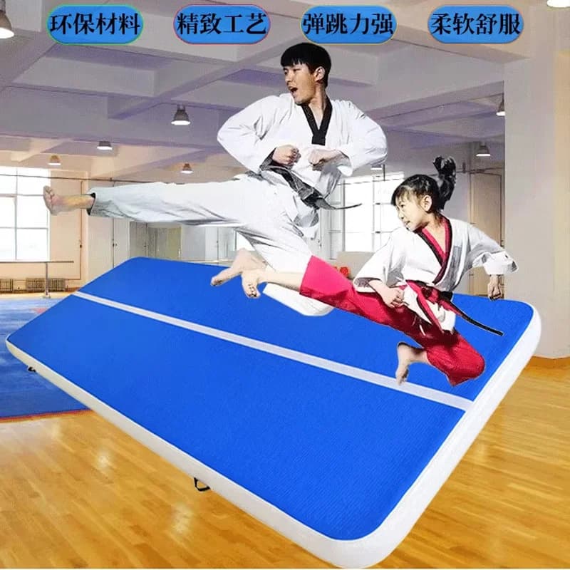 Tappetino gonfiabile per ginnastica 2x2x0,2 m, tappetino per volteggio Taekwondo, tappetino per allenamento di arti marziali, yoga, danza, cuscino d'aria, tappetino per judo