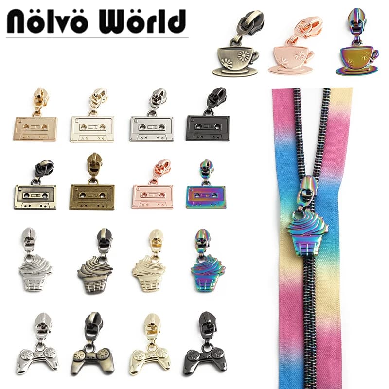5 # 5/10/20 Pcs Estrattore di Cerniera per Cerniere In Nylon Fatti A Mano Zip Testa Cursori Borsa Indumento Vestiti Kit di Riparazione Accessori Per Cucire FAI DA TE