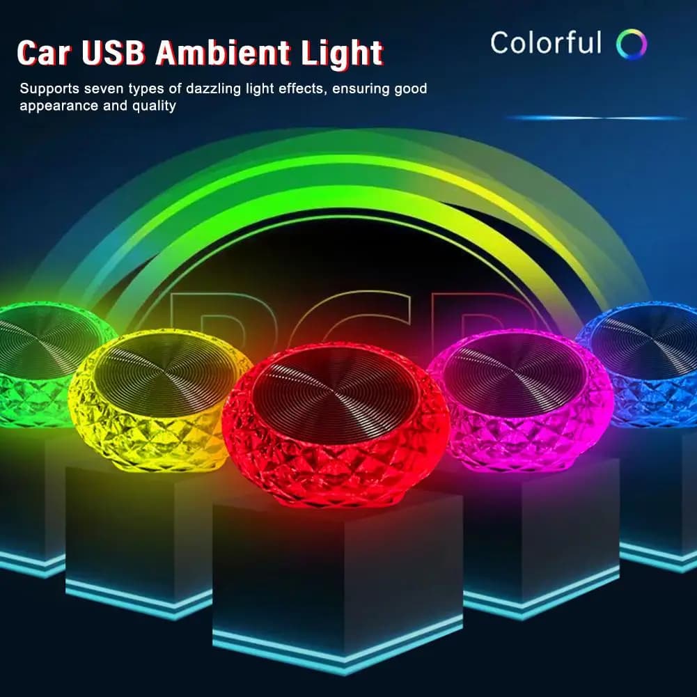 Auto USB Environmental Light Mini LED Decorative atmosphere lamps for interior cars Environment Computer Light Portable Plug Play