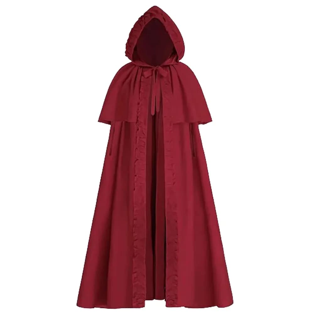 Cosplay Medieval Women Costumes Knight Pirate Prince Gothic Retro Hooded Cloak Capes Long Robes Jackets Coat Carnival Halloween