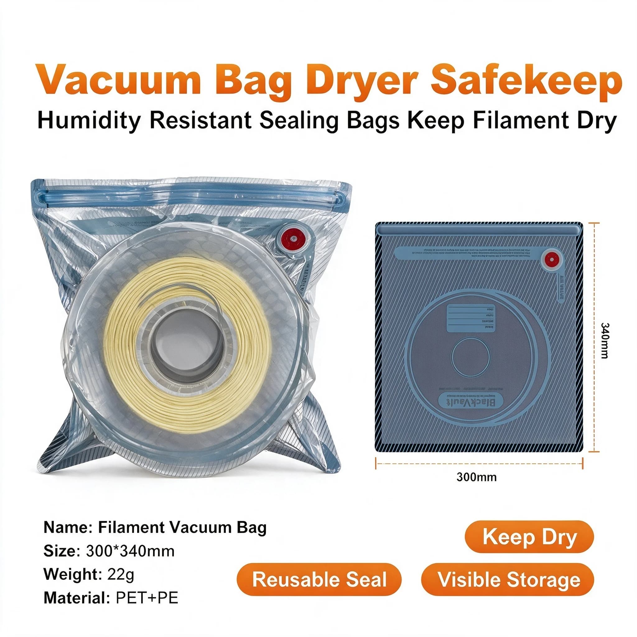 Vacuum Bag Dryer Safekeep Humidity Resistant Sealing Bags Keep Filament Dry 3D Filament Storage Bag PLA ABS PETG For 3D Printer